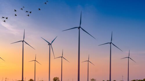 wind turbine energy  Green ecological power energy generation. Wind farm eco field Beautiful sky Hua Sai District Nakhon Si Thammarat Thailand